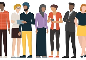 illustration of diverse people